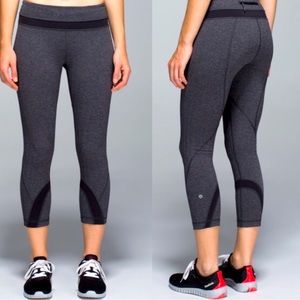 Lululemon inspire crop II in herringbone black